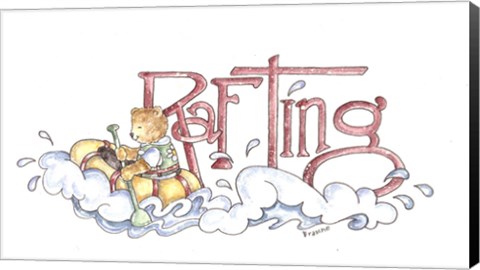 Framed Bear Rafting Print