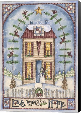 Framed Love Warms Our Home Print