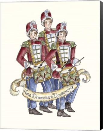 Framed Nine Drummers Drumming Print