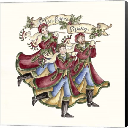 Framed Ten Pipers Piping Print