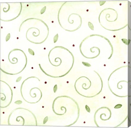 Framed Green Pattern 2 Print