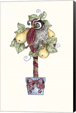 Framed Partridge Stocking Print