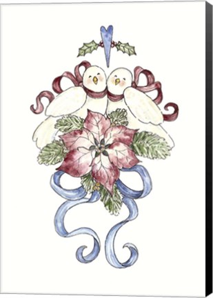 Framed Turtle Doves Stocking Print