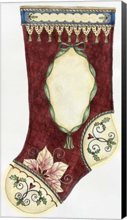 Framed Red Stocking For Portrait Print