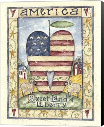 Framed Sweet Land Of Liberty Print