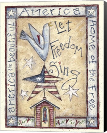 Framed Let Freedom Sing Print