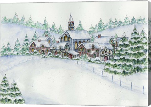 Framed Country Setting Winter Print
