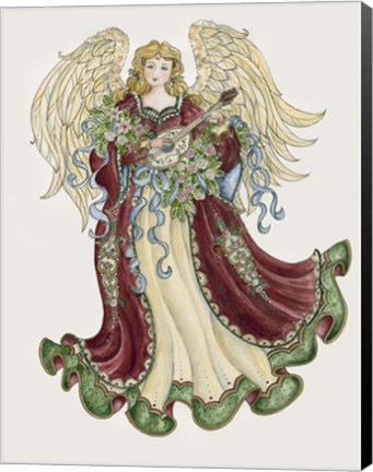 Framed Angel With A Guitar Print
