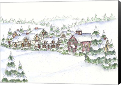 Framed Houses Print