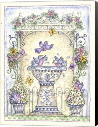 Framed Birdbath Print
