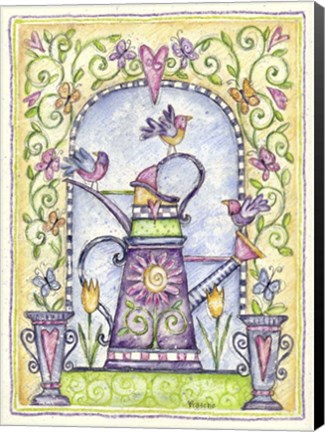 Framed Watering Cans Arch Print