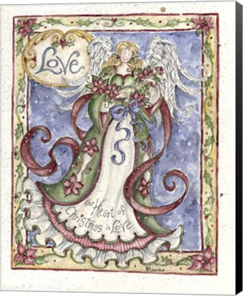 Framed Heart of Christmas is Love Print