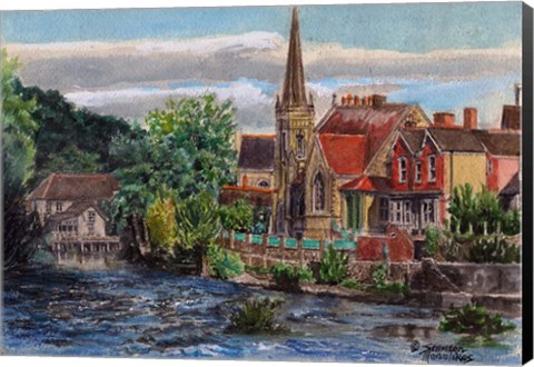 Framed Llangollen Methodist Church Wales UK Print