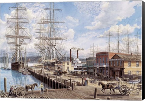 Framed Vallejo St. Wharf Print