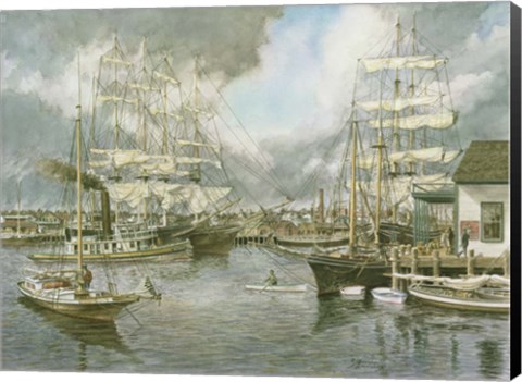 Framed Generic Seaport Print
