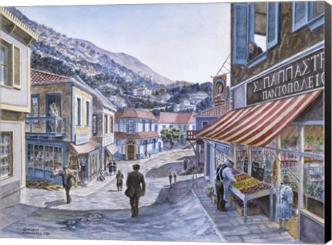 Framed Pink House On Navarino St. Print