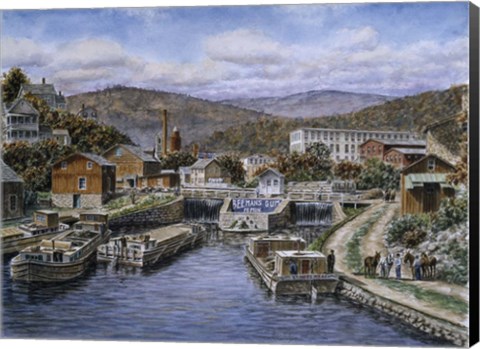 Framed Little Falls NY c. 1905 Print