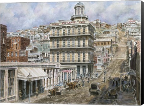 Framed San Francisco, Knob Hill 1854 Print