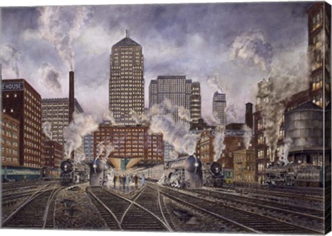 Framed 20Th Century Ltd., Leaving Chicago Print