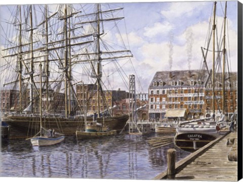 Framed NYC, Pier 28 c.1876 Print