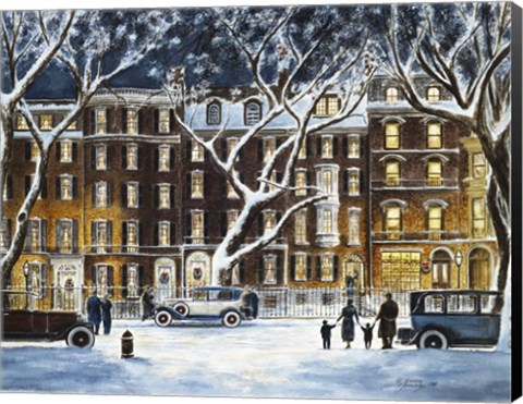 Framed Beacon Street, Ma. 1926 Print