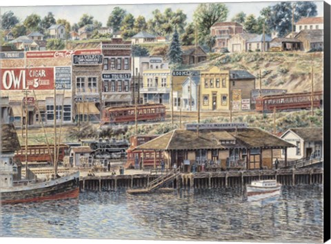 Framed San Pedro Harbor Print