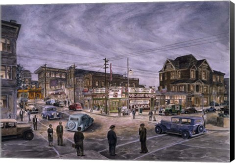 Framed Night On Bunker Hill Print