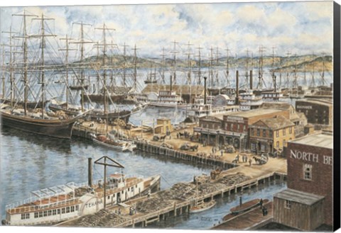 Framed Vallejo St. Wharf Print
