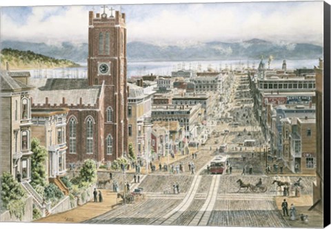 Framed Their Sunday Best,  California &amp; Dupont In San Francisco Print