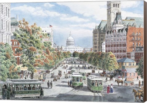 Framed Washington D.C. Gridlock Print