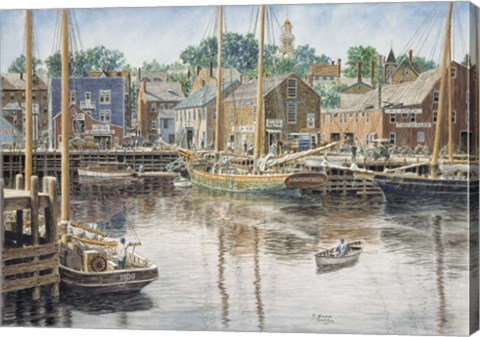 Framed Old  Gloucester Print