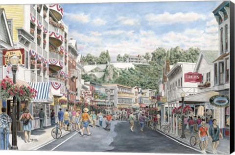 Framed Main St., Mackinaw Print