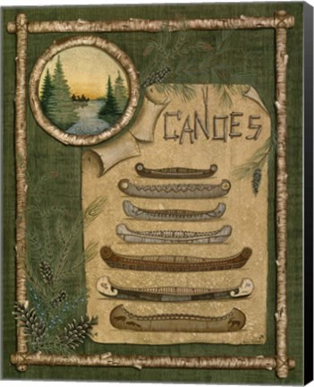 Framed Canoes Print