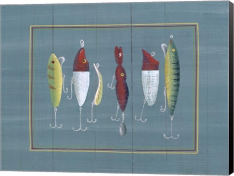 Framed Fishing Hooks 1 Print