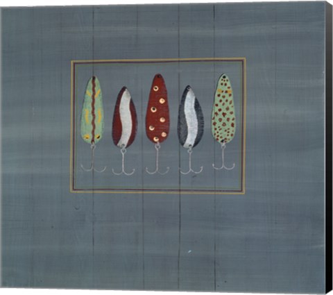 Framed Fishing Hooks 3 Print