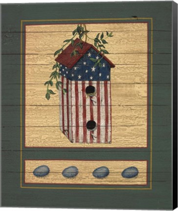 Framed American Bird House Print
