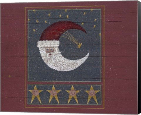 Framed Another Half Moon Santa Print