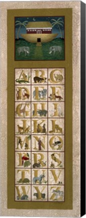 Framed Noah&#39;s Ark ABC Print