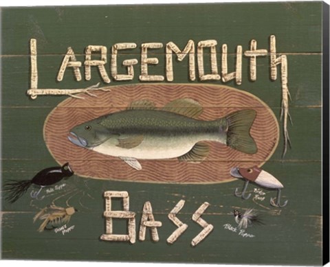 Framed Largemouth Bass Print