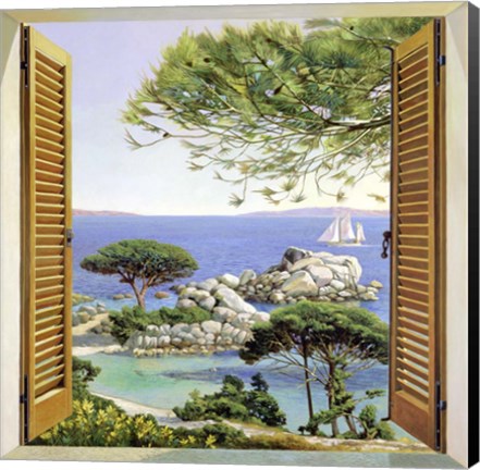 Framed Finestra sul Mediterraneo Print