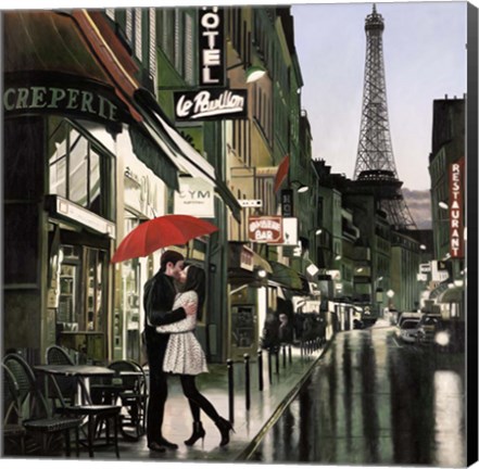 Framed Romance in Paris Print