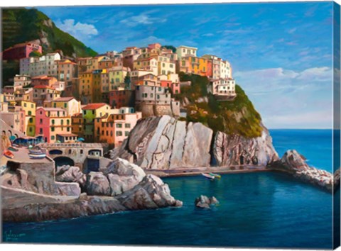 Framed Manarola (Le Cinque Terre) Print