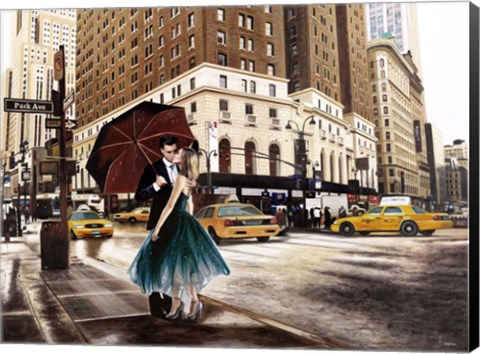 Framed Kiss in Park Avenue Print