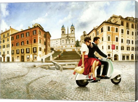 Framed Lovers in Rome Print