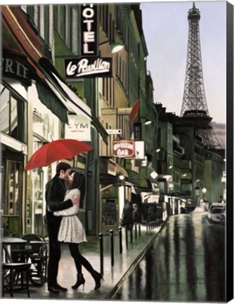 Framed Romance in Paris (Detail) Print