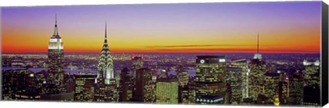 Framed Midtown Manhattan at Sunset, NYC Print