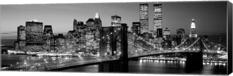 Framed Brooklyn Bridge to Manhattan Print