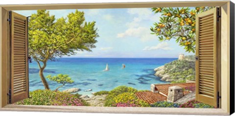 Framed Finestra sul Mare II Print