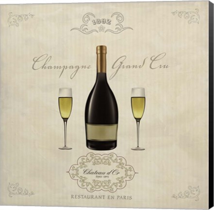 Framed Champagne Grand Cru Print