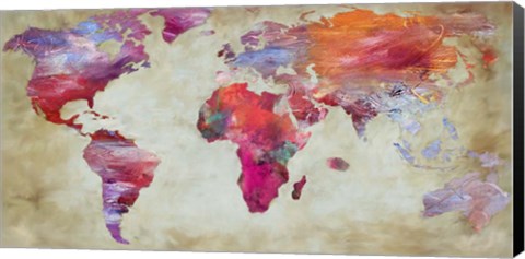 Framed World in Colors Print